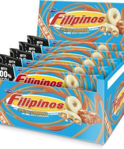Galletas Filipinos Salted Caramel 118 gr (Pack de 12) - Con auténtico chocolate blanco y sabor a caramelo salado - Artiach