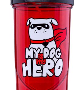 Hero Pro Classic Shaker for Whey Protein Shakes and Pre Workout, BPA Free, 700 ml, My Dog is My Hero