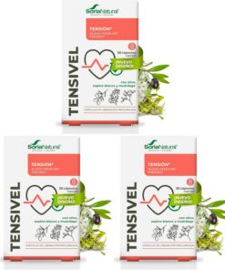 Tensivel con extracto de olivo, espino blanco y muérdago - apoyo al bienestar cardiovascular diario - fórmula vegetal equilibrada - 30 cápsulas liberación prolongada - Soria Natural (Paquete de 3)