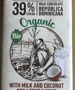 CHOCOLATE con leche y coco 100gr.