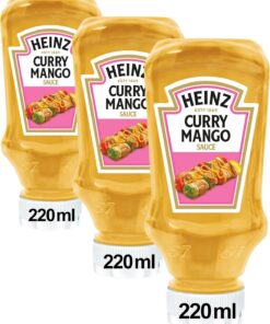 Heinz Salsa Curry Mango Bocabajo 220ml (Paquete de 3)