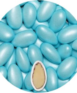 EinsSein 0,5kg Peladillas de almendras bautizo Conchiglia azul celeste perla peladilla almendra boda bautizos grageas comunion comunión niño baratas confeti Fiesta cumpleaños chocolate Evento