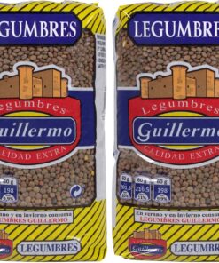 Guillermo | Lenteja pardina - Paquete 1 kg. | Calidad Extra | Hidratos de carbono de calidad | No necesita apenas estar a remojo antes del cocinado gracias a su pequeño tamaño (Paquete de 2)