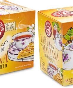Pompadour | Infusión de Tarta de Manzana con Caramelo | Delicioso Sabor a Tarta de Manzana con Caramelo | Sin Calorías | Sin Teína | 18 Bolsitas de 2,25 Gr (Paquete de 2)