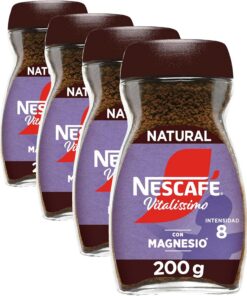 Nescafé Vitalissimo Café Soluble, con Magnesio, 200g (Paquete de 4)