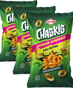 Facundo Chaskis de Maíz | Snack Crujiente y Delicioso | Anillos de Maíz Clásicos | Sabor Natural | 180g | Aperitivo Ligero y Divertido | Para Compartir y Disfrutar en Cualquier Momento (Paquete de 3)