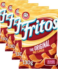 Matutano Fritos Original, snack sabor a barbacoa, bolsa individual de aperitivo, 130 gr (Paquete de 4)