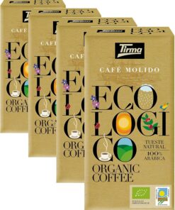 Tirma Natural Ecológico Molido Al Vacío, Café, 250 Gramo (Paquete de 4)