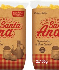 Churrería Santa Ana Patatas Fritas con Sal, 270g, 270 gramo, 1 (Paquete de 2)