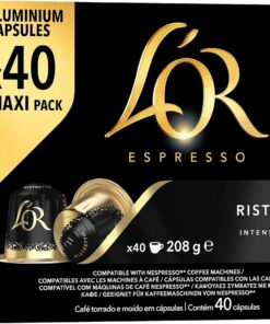 L'OR Cápsulas de Café Ristretto | Intensidad 11 | 40 Cápsulas Compatibles Nespresso