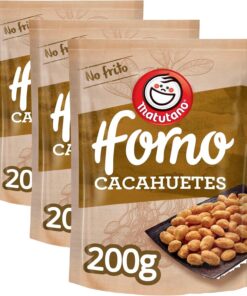 Matutano Cacahuetes Tostados al Horno, 200g, 200 gramo, 1 (Paquete de 3)
