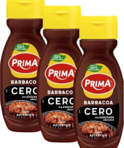 Prima salsa barbacoa Cero sin azúcares añadidos. 265 g (Paquete de 3)