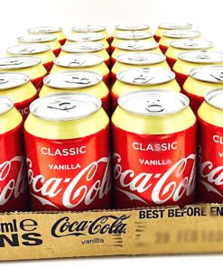 Coca Cola vanilla Refresco con gas, Sabor Vainilla - (Paquete de 24)