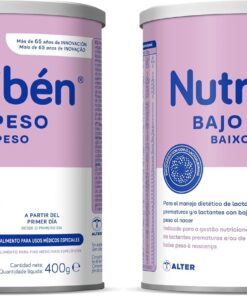 Nutribén Bajo Peso - Leche en Polvo Bajo Peso para Bebés Prematuros o Nacidos con Bajo Peso desde el Primer Día | Alimento Completo | sin Aceite de Palma | con Cacito Dosificador | 1 Bote de 400g