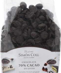 Simón Coll Gotas de Chocolate 500 gr Especial Respostería (Negro 70% Cacao)