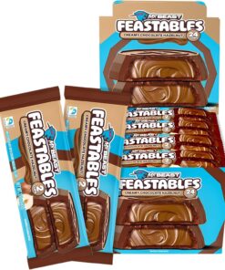 Feastables MrBeast Hazelnut Cups – Chocolate con leche con crema de avellana – Caja de 24 unidades – Ideal como regalo (24×40 g)