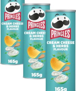 Pringles Cream Cheese and Herbs 165g (Paquete de 3)