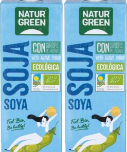 NaturGreen Soja Calcium Bio, 1 Litro (Paquete de 2)