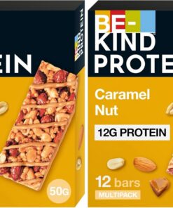 Be-Kind Barrita de proteínas con doble chocolate negro y frutos secos, 12x50g (Paquete de 2)