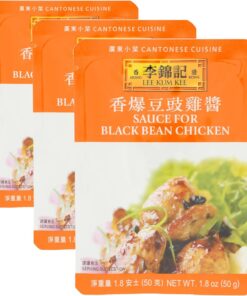 Lee Kum Kee Salsa de Judías Negras y Ajo 50 g (Paquete de 3)