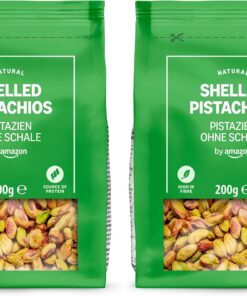 by Amazon Pistachos sin cáscara, 200 g (Paquete de 2)