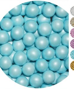 EinsSein 0,35kg Bolas de Chocolate crujiente boda bautizo grande azul celeste perla candy bar melts cereal surtido choco corazones almendras caramelos bombones confeti peladillas regalos botes colores