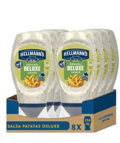 Hellmann's Salsa Patatas Deluxe Bocabajo - Pack de 8 x 250 ml (Total: 2000 ml)