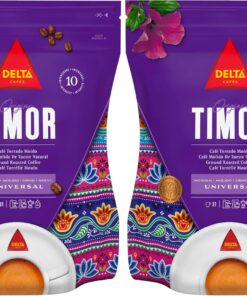 Delta Cafés Origen Timor - Café Molido Equilibrado y Exótico con Notas de Chocolate y Especias Dulces - 220 g (Paquete de 2)