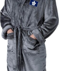 Northwest Transfer Patch Silk Touch Bath Robe Bata de baño con Parche de Transferencia de Tacto de, Logotipo de Color carbón, XL para Hombre