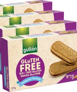Sándwich de chocolate Gullón Sin Gluten 225g (Paquete de 4)