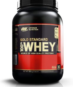 Optimum Nutrition Gold Estándar 100% Proteína de Suero en Polvo, Deliciosa Fresa 910 g