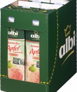 albi Jugo directo de manzana natural, paquete de 6 unidades (6 x 1 l)