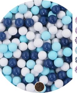EinsSein 1kg Bolas de Chocolate boda bautizo Mezcla blanco-azul claro-azul oscuro candy bar surtido choco corazones almendras caramelos bombones confeti - detalles boda para invitados regalos bautizo