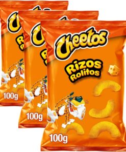 Cheetos Rizos Aperitivo de Maíz Horneado, 100g (Paquete de 3)