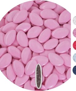 EinsSein 0,5kg Peladillas de Chocolate boda bautizo rosa claro candy bar surtido choco corazones almendras caramelos bombones confeti - detalles boda para invitados regalos bautizo botes colores san