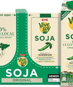 Vivesoy - Bebida Vegetal de Soja 100% Cultivo Local - Pack 6 x 1L