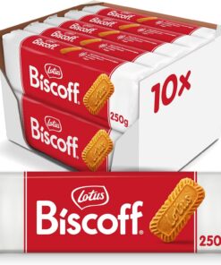 Lotus Biscoff Galletas Caramelizadas | Vegano | 10 x 250g (2,5 kg) | Ingredientes de Origen Natural | Sin Colorantes ni Aromas Añadidos