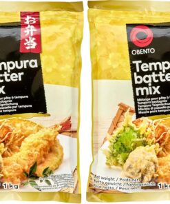 Obento Tempura Batter Mix - Mezcla para horneado y freír (1000 g) (Paquete de 2)