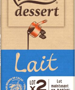 Nestlé Chocolate Postre – Leche – Tableta de 170 g – Lote de 2