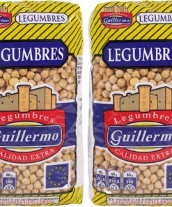 Guillermo | Garbanzo pedrosillano - Paquete 1kg. | Calidad Extra | Bajo en grasas y alto contenido en proteínas | Por su textura firme requiere un mayor tiempo de cocción (Paquete de 2)