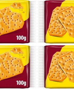 Tuc Galletas Saladas Sabor Bacon, 100g (Paquete de 4)