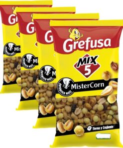 Cócktail frutos de secos mix MisterCorn bolsa 160 g (Paquete de 4)