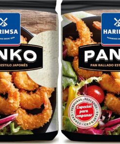 Panko HARIMSA. Panko japonés tradicional que aporta textura ligera y crujiente. Contiene únicamente harina de trigo, agua, levadura y sal, lo que le confiere unas características únicas.