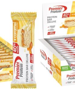 Premier Protein - Protein Bar Deluxe 40% - White Chocolate Vanilla - 12x50g - bajo en azúcar – baja en carbohidratos – sin aceite de palma (Paquete de 2)