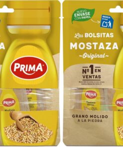 Prima mostaza sabor intenso y único. Elaborada con semillas de mostaza. 12 bolsitas (Paquete de 2)