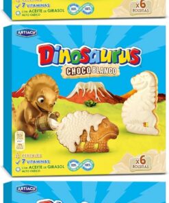 ARTIACH Dinosaurus Choco Blanco 264g (6 bolsitas) (Paquete de 3)