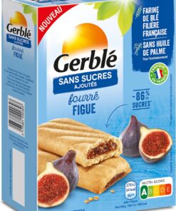 Galleta Agerbado Con Relleno de Higo Sin Azúcares Añadidos – Galletas Gourmands Individuales, Sin Aceite de Palma, 180 g (10 bolsillos)