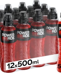 Powerade Bebida Isotónica Blood Orange, Sin Gluten y Refrescante - Pack de 12 Botellas de 500ml