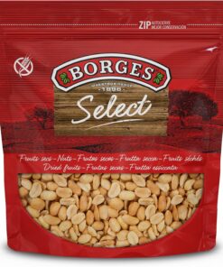 Borges - Cacahuetes Pelados Fritos y Salados Selección Borges - Con alto contenido en Fósforo, Potasio, Fibra, Calcio y Hierro - Frutos Secos sin Gluten - 1 Kg.