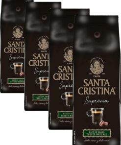 SANTA CRISTINA Café Suprema Grano Natural 500g (Paquete de 4)